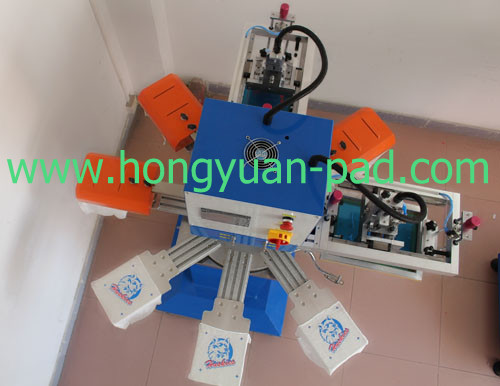 2 color 8 wokrstation screen printing machine