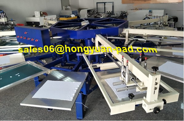 pneumatic automatic 6color 14 station screen printing machine for t shirt