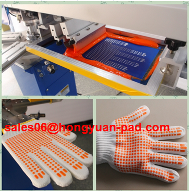 glove for silk screen printing machine