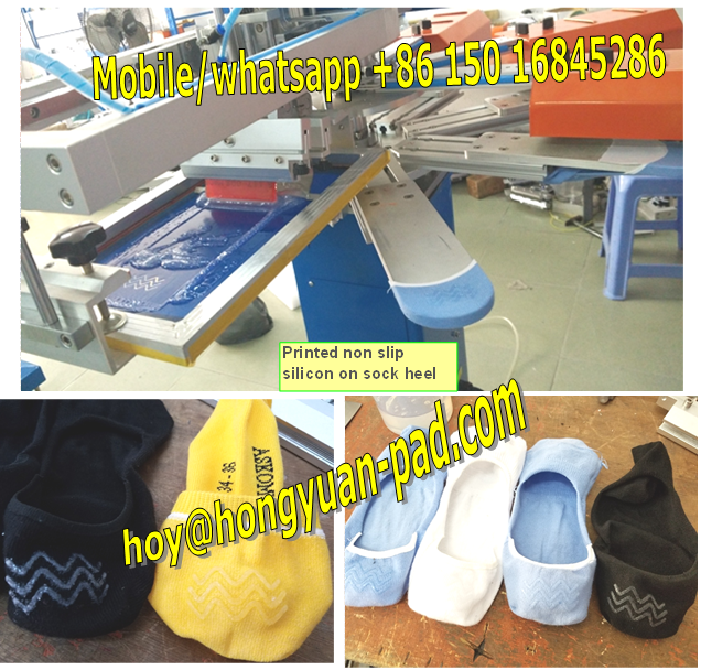 Equipment For Printing Anti Slip Silicon To Sock Heel