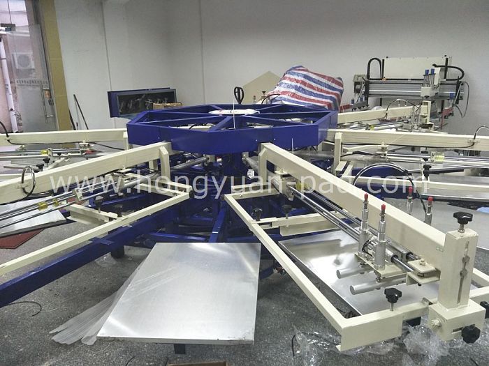 automatic t shirt screen printing machine for 6 color logo
