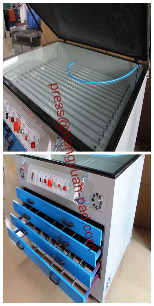 Drying cabinet and vacuum exposure unit