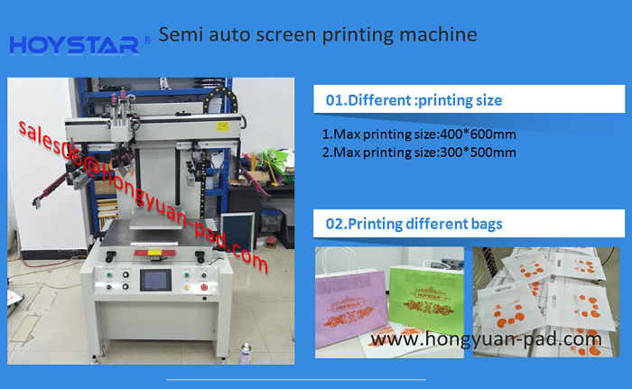 Semi automatic screen printing machine in China