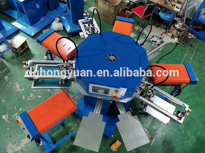 4 color rotary screen printing machine