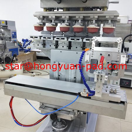 6 color shuttle worktable pad printing machine