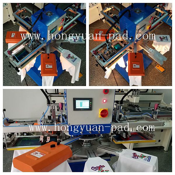 Automatic carousel screen printing machine for t-shirts