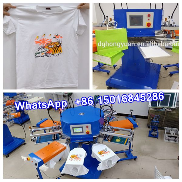 4 color t shirt screen printing machine, automatic t shirt screen printing machine