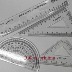 Automatic screen printer for stationery ruler
