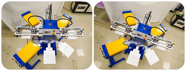3 color automatic screen printing machine with rotary worktable