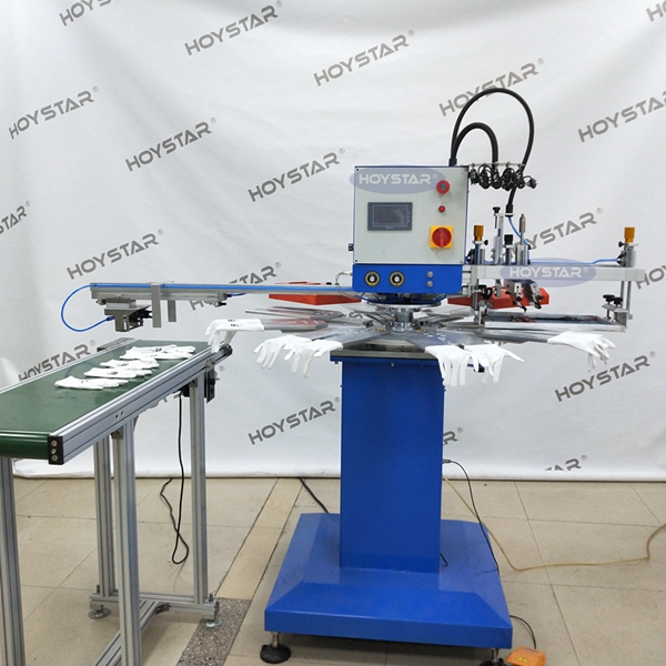Carousel Screen Printing Machine For Gloves