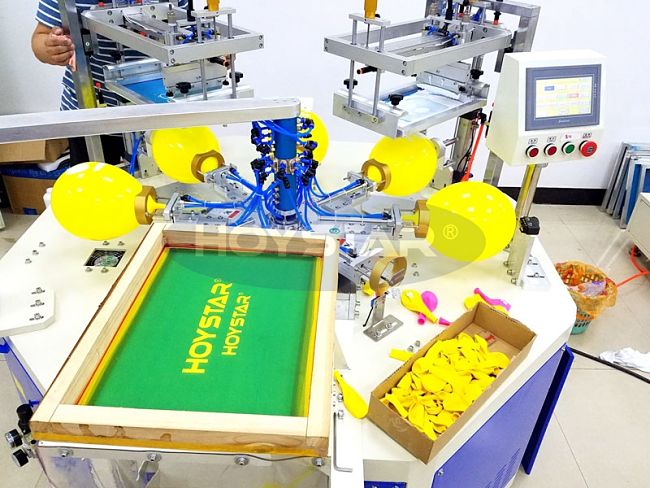 2 color balloon screen printing machine