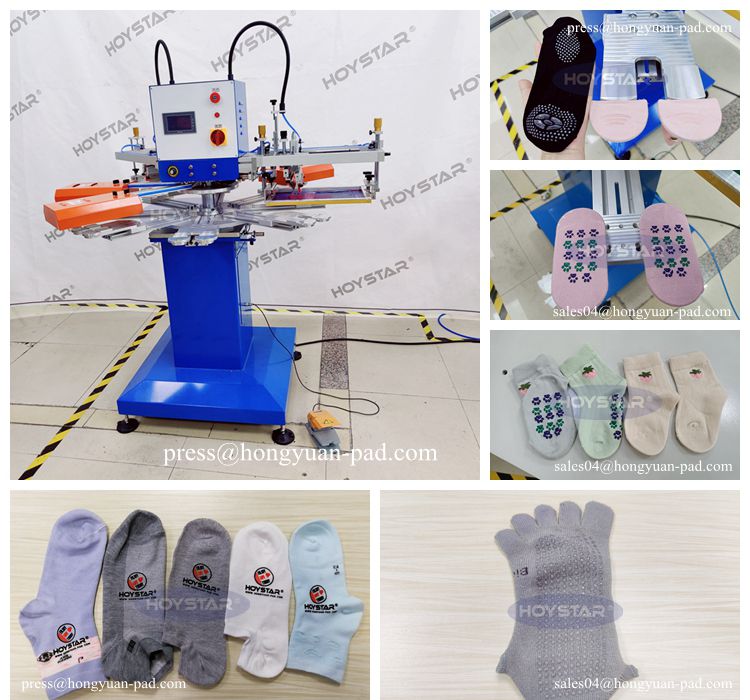 2 Colour Anti Slip Socks Printing Machine
