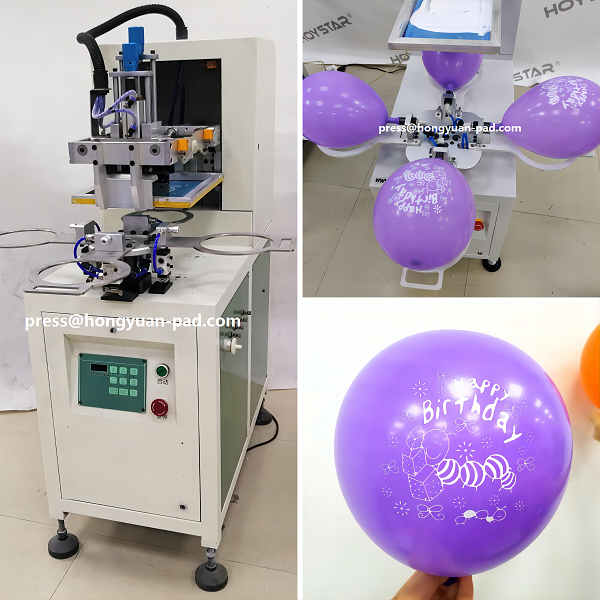 1 color 4 stations balloon printing machine