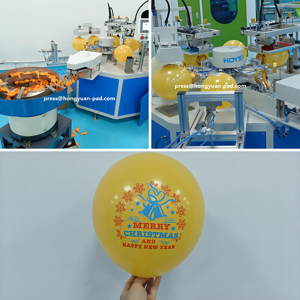 Automatic balloon screen printing machine