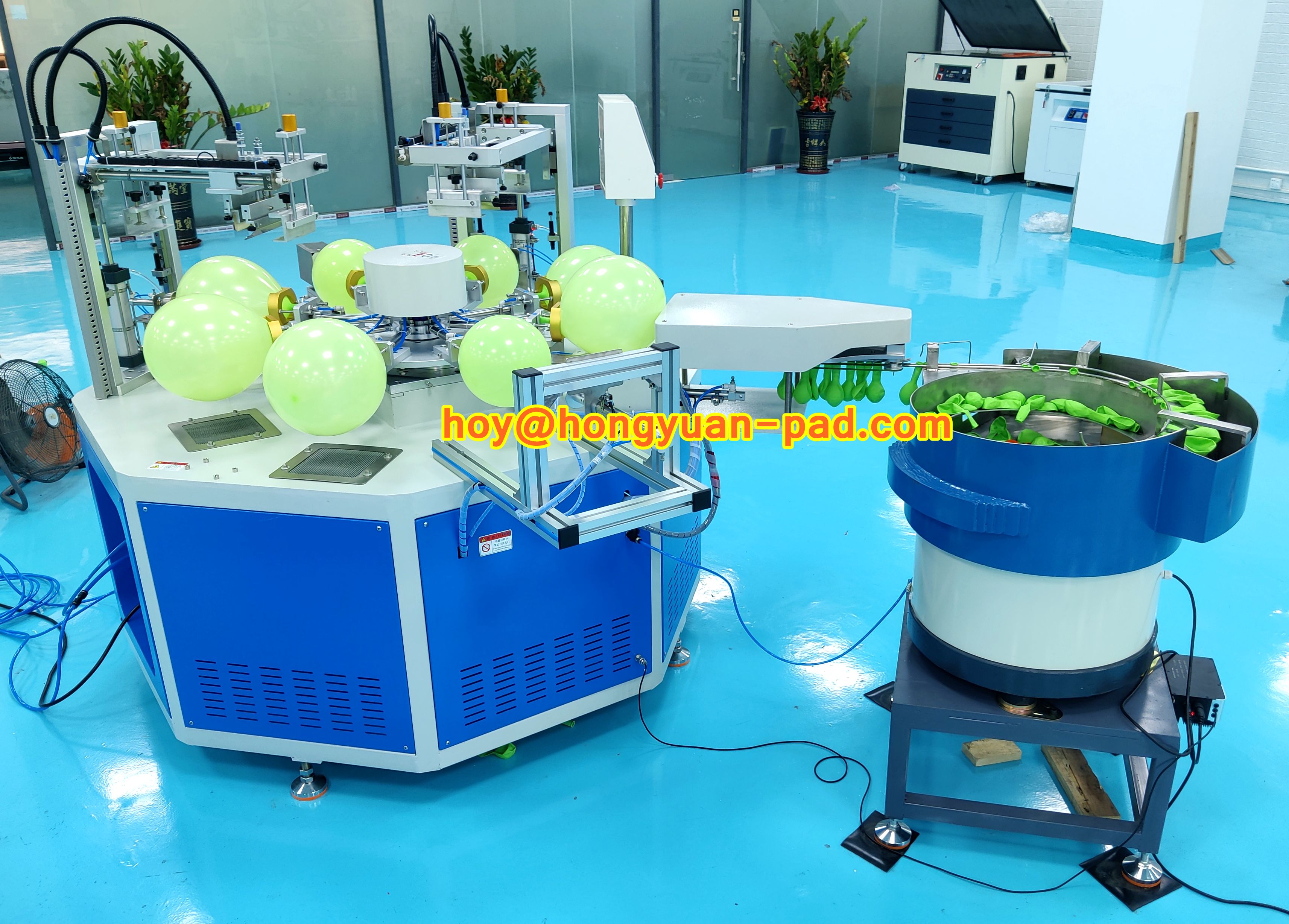 Maquina Impresora Globos,Maquina Impresora Globos a 2 colores full automatic,automatic feeder balloon printer,balloon printer,balloon printing machine,latex balloon printing machine,balloon screen printing machine