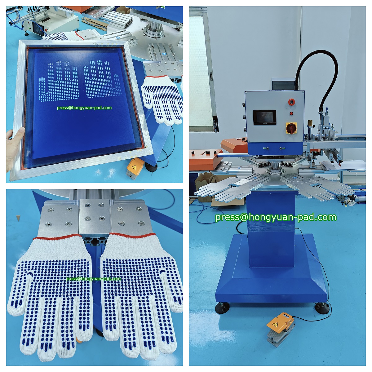 Safety Work Glove Screen Printing Machine 