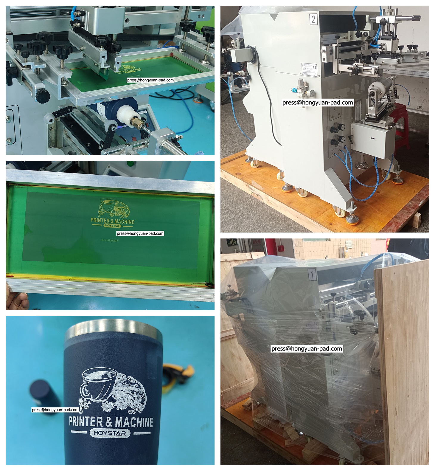 Semi auto curved screen printing machine for Stainless Steel Tumbler