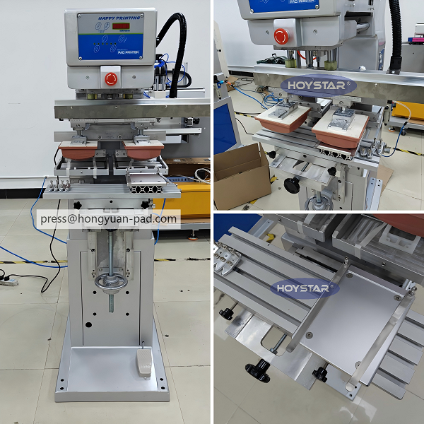 Two Colors Pad Printing Machine With Open Ink Tray