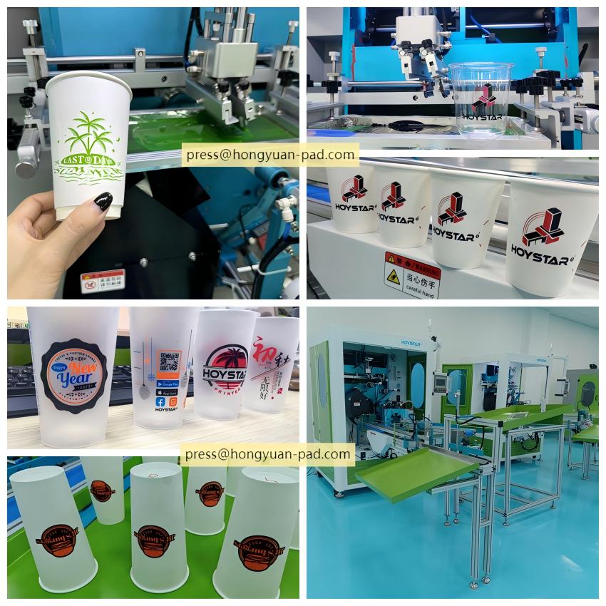 Full Auto Paper Plastic or Foam Cup Screen Printing Machine Multi Color LED Curing Color Cup Pro